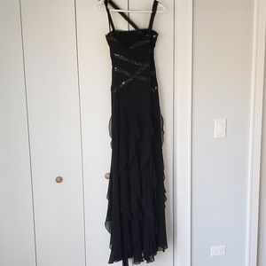 Long black women dress BCBG